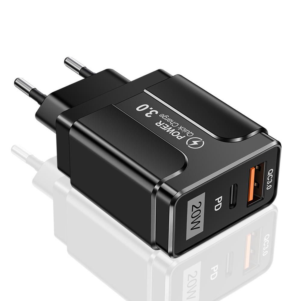 Быстрые зарядные устройства USB C 20 Вт Портативное зарядное устройство Поддержка быстрой зарядки Type C PD для IPhone 16 15 14 Pro Max IPad Xiaomi Samsung Зарядное устройство