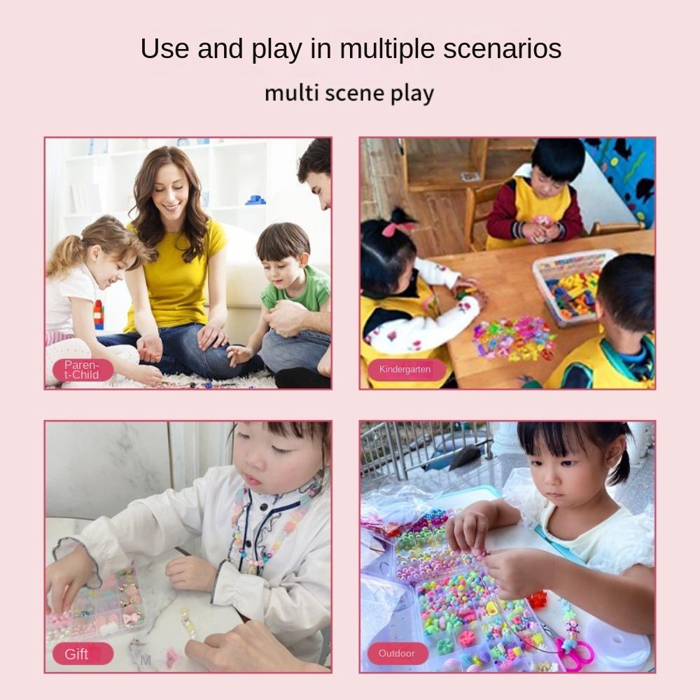 Jewelry Set DIY Handmade Beaded Kit Toy Arts Crafts Beads Toys for Children Girl Children's Toys