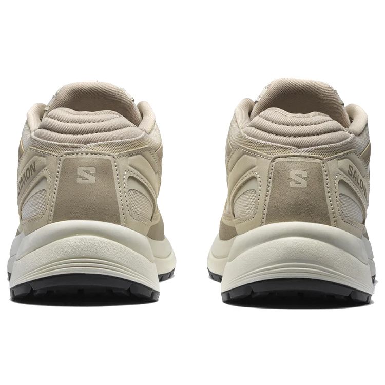 SALOMON Odyssey 1 Leather Advanced Shock Absorbing Slip Resistant Durable Low Top Outdoor Functional Shoes Unisex Shoes Light-Khaki 417522