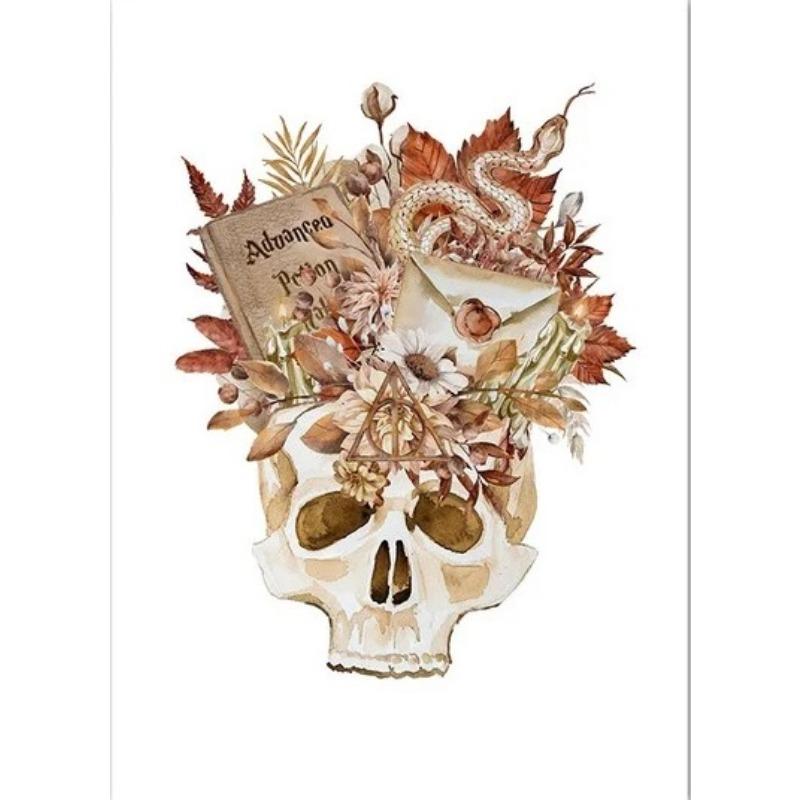 Classic Movie Wizard Owl Magic Books Posters Broom Potter Alphabet Canvas Painting Prints Wall Picture Kids Room Home Decor Gift