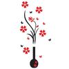 1set Modern Retro Home Room TV Decor Vase Plum Flower Tree Crystal Arcylic 3D Wall Sticker