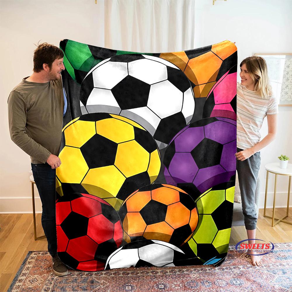 3D Новое поступление Фланелевое одеяло на футбольную спортивную тему для кровати, спальни, дивана, пикника, плед для укрывания, для отдыха на открытом воздухе, для сна