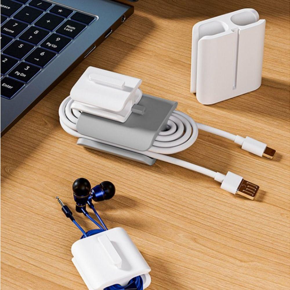 2pcs Wire Storage Charger Cord Holder Desk Tidy Organiser Cable Organizer Cable Winder Wire Cord