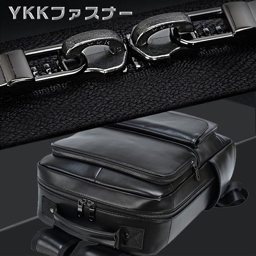 Рюкзак Masakawa для бизнеса из натуральной кожи, воловья кожа, большой, для бизнеса 1 2, черный [Masa Kawa] для мужчин, рюкзак, рюкзак, кожа, водонепроницаемый,