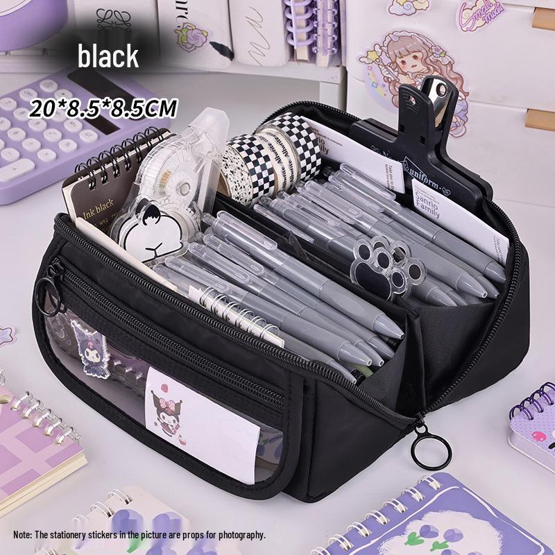 9-Layer Transparent Prism Pencil Case - Stylish, Spacious, Suitable for Primary & Middle School Students