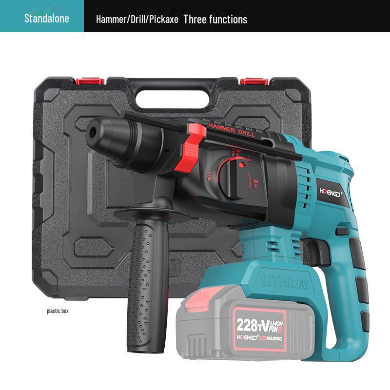21 В бесщеточный аккумуляторный электрический перфоратор, мощный беспроводной ударный инструмент по бетону, литиевый электрический отбойный молоток двойного назначения