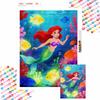 Diamond Paint Art Kit Little Mermaid Underwater Mosaic Painting Diamond Art Home Room Decor Gift