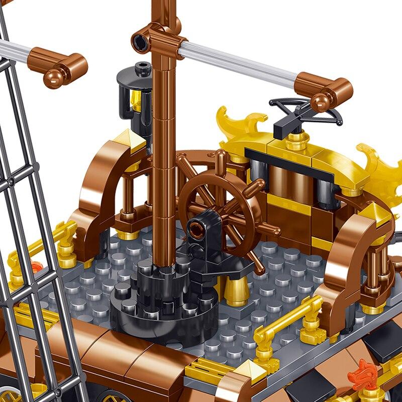 Пиратский корабль серии Storm God Model Toys Детские интересные подарки для мальчиков DIY Маленькие строительные блоки игрушки