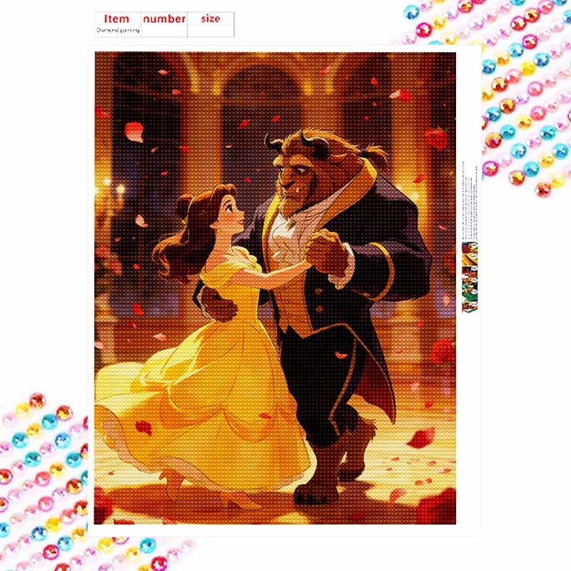 Disney Beauty and The Beast Diamond Painting Art Kit Handmade DIY5D Home Decor Gift