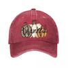 Thankful Leopard Print Pumpkin Thanksgiving Decor Washed Baseball Cap Outdoor For Womens Unisex FeUnisex