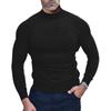 Men's Autumn Casual Turtleneck Solid Color Top Long Sleeve T-Shirt