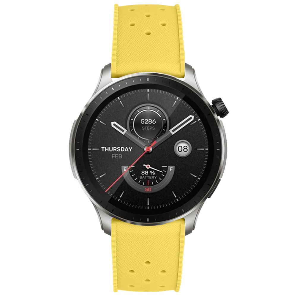 ERBORD Universal Silicone Strap 22mm, Tropic, Yellow/Black Buckle