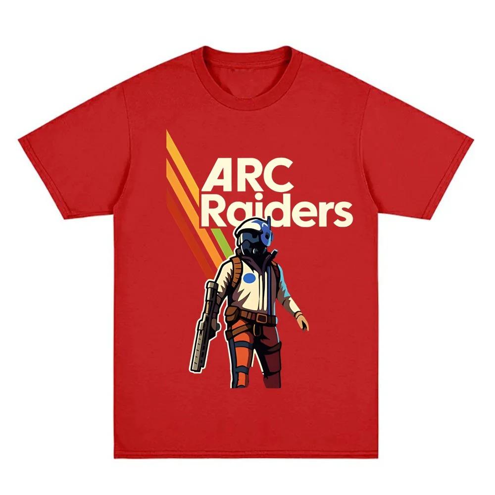 Arc Raiders Ретро Научно-фантастическая Иллюстрация Футболка Игра-стрелялка Графика Повседневная Хлопок Оверсайз Удобная Высококачественная Одежда