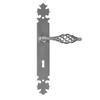 LAGOS door handle with key plate 72mm STEEL
