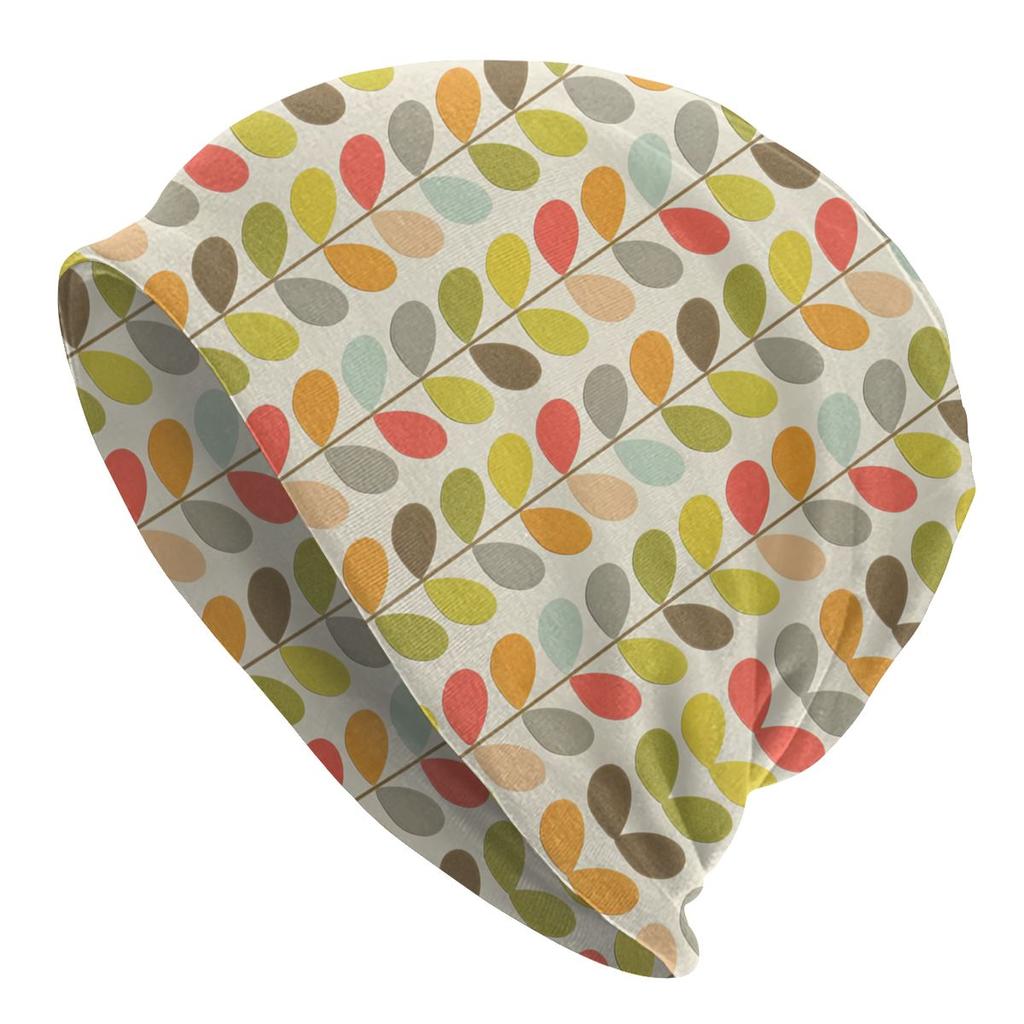 Orla Kiely Abstract Multi Stem Slouchy Beanie Hippie Winter Skullies Beanies Hats Adult Mid Century Scandinavian Knit Bonnet Cap