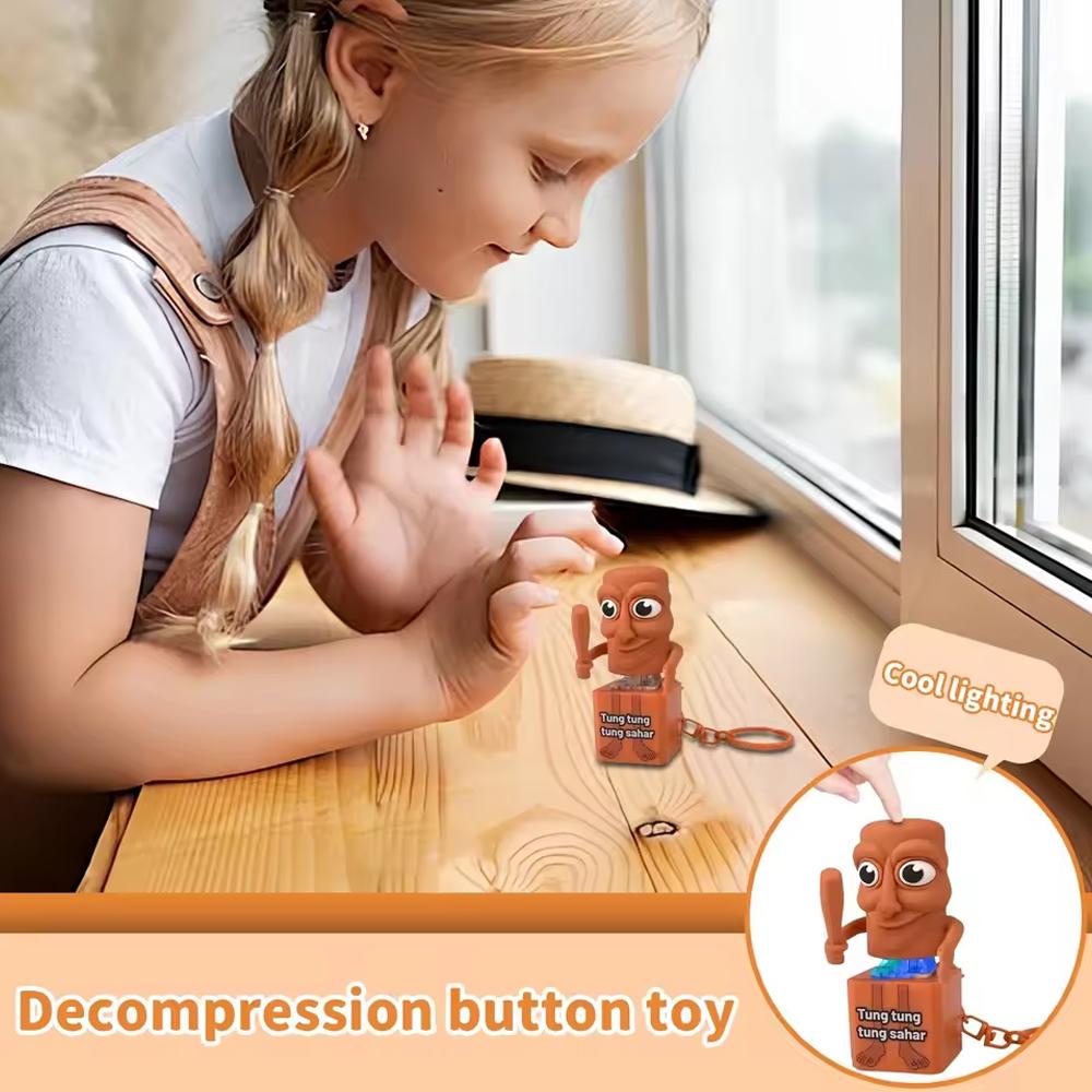 Тунг Тунг Тунг Сахар Игрушки-непоседы Кнопки клавиатуры Интерактивные звуковые игрушки со светом и звуком Сувениры для вечеринок Игрушки для снятия стресса