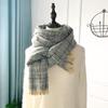 Imitation Cashmere Scarf Women's Winter 2025 New Warm Plaid Large Shawl Sweet Medium and Long Scarf