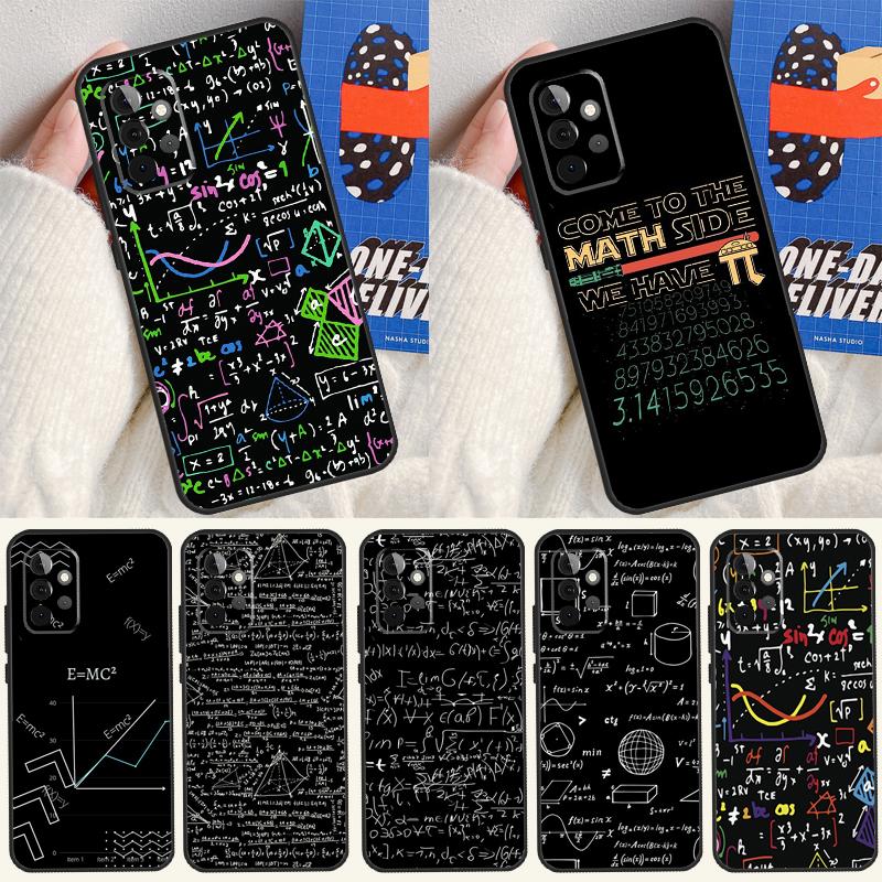 Mc2 With E=mc Math Case For Samsung Galaxy A14 A55 A06 A05 A36 A26 A16 A54 A34 A22 A32 A52 A35 A15 A53 A13 A56