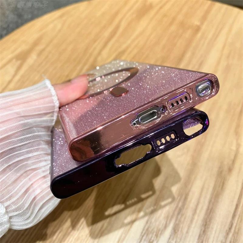 Блестящий Роскошный Магнитный Чехол для Женщин с Поддержкой MagSafe Для Samsung Galaxy S26 S24 FE S23 S22 S25 Ultra Plus Чехол для Беспроводной Зарядки