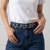 Metal Buckle Star Hole Sequin Belt Double Grommet Hole Trouser Decor Decoration  Dress Decor