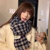 New Plaid Scarf for Women Winter Korean Version Ins Versatile Student Shawl Dual Purpose Thickened Warm Scarf for Men