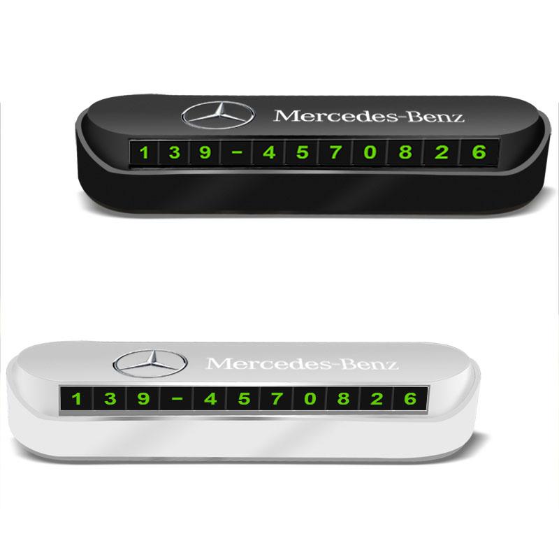 1 шт. Автомобильная временная парковочная карта Карта с номером телефона Наклейка-табличка Mercedes benz AMG C E S GLE CLC Class W204 W203 W205 W124 W221 W213 W212
