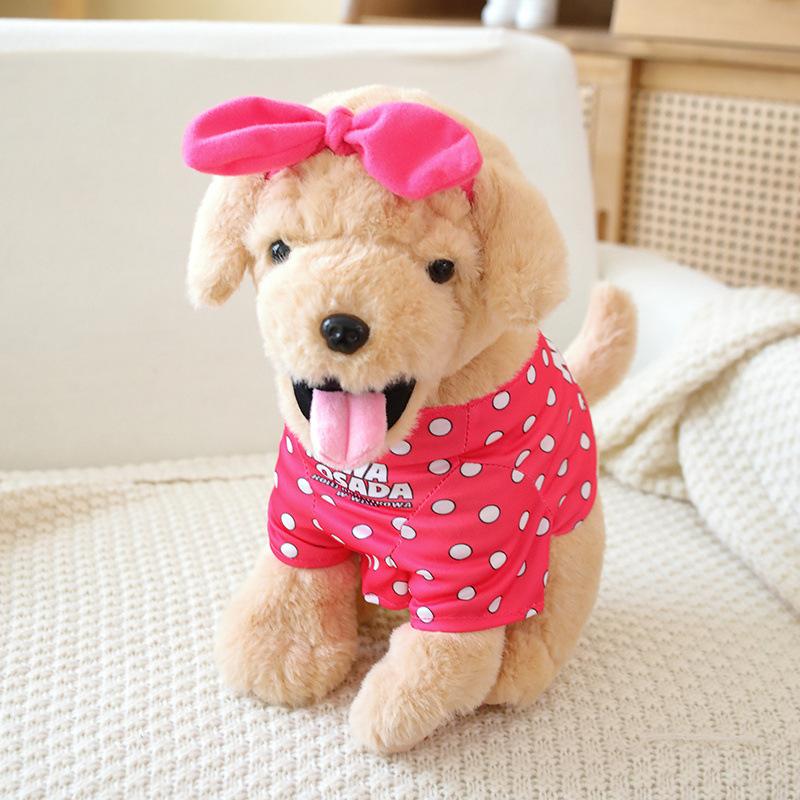 Милая кукла-щенок в одежде, плюшевая игрушка, кукла-лабрадор, детская подушка для сна, тряпичная кукла