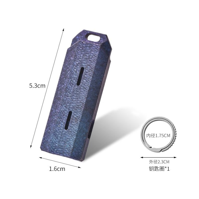 Titanium Survival Whistle With Compass Pendant EDC Outdoor Gear High Decibel Emergency Signal Tool