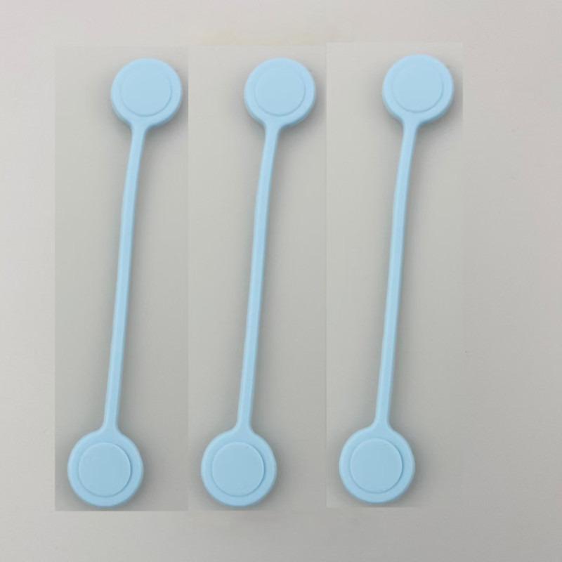 3pcs Silicone Magnetic Cable Tie Reusable Wire Organizer For Bundling And Securing Headphone Or Data Cables