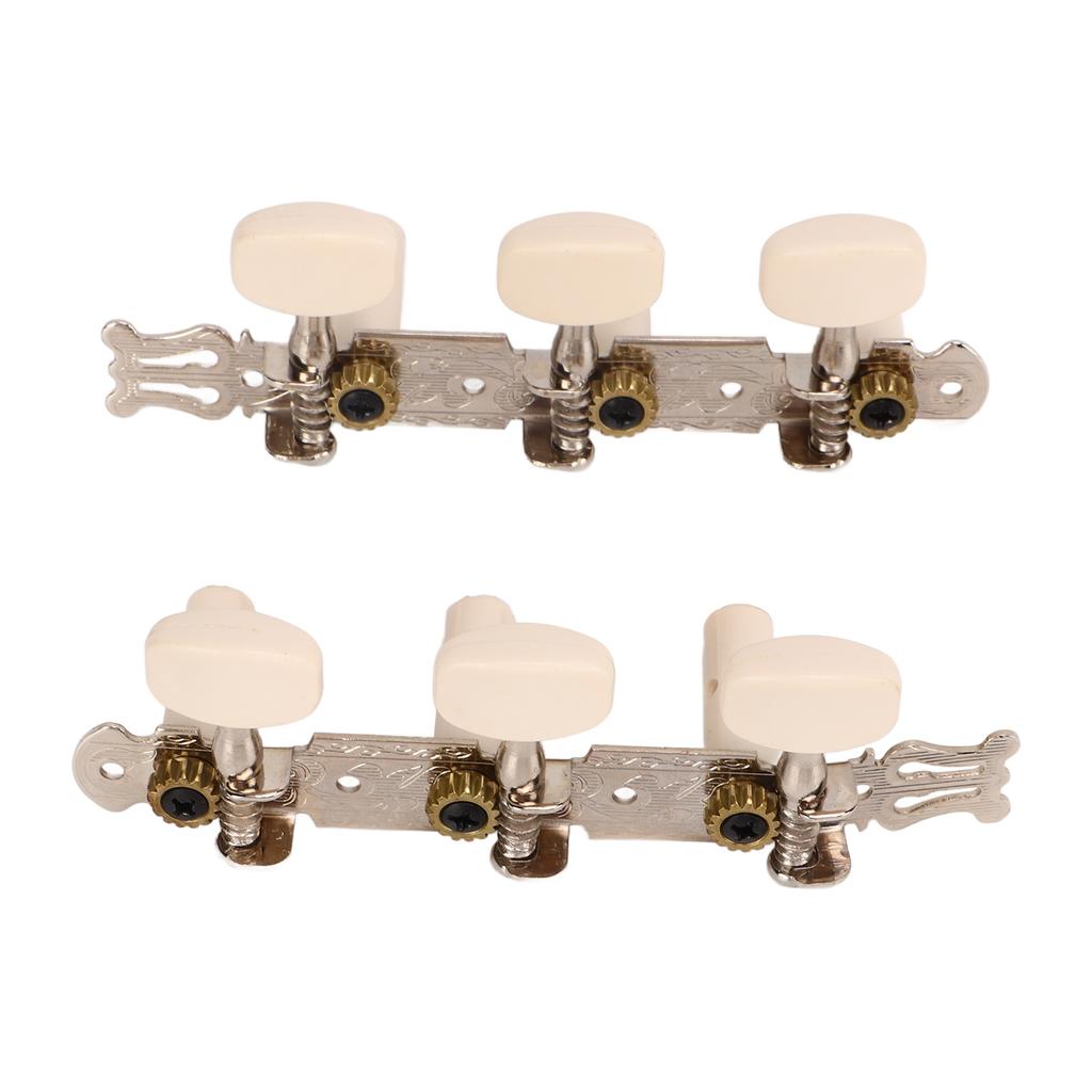 2Pcs Guitar Tuning Pegs String Machine Heads Tuner Keys for Classical Guitars Round White