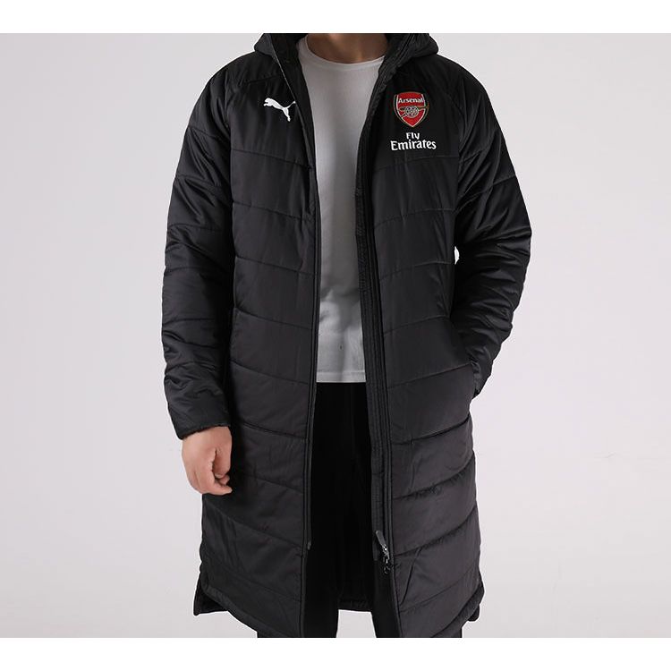 Puma Длинное хлопковое пальто с капюшоном, зимнее мужское пальто, черное 753239-04