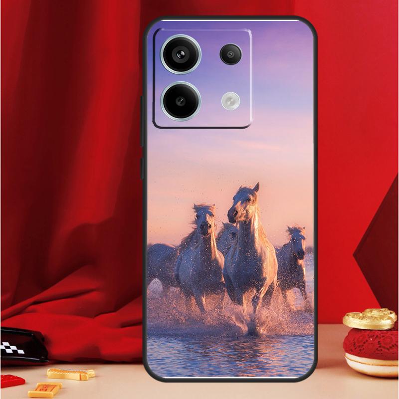 Чехол Бегущие лошади для Xiaomi Redmi Note 14 Pro 13 12 11 10 15 Pro Plus Redmi 15 14C 13C 10C 12C 15C Funda