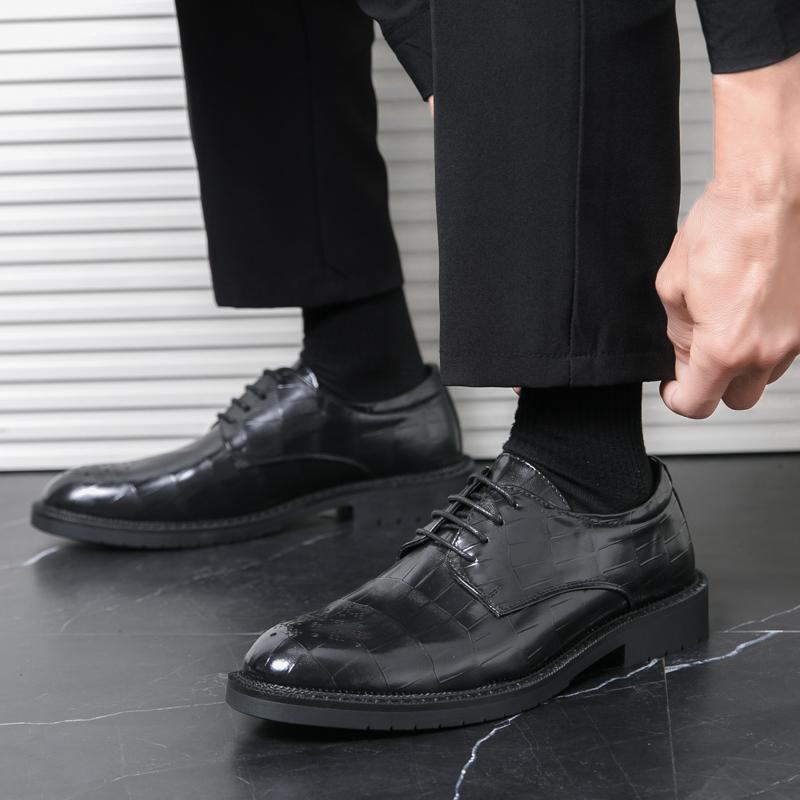 Брендовые мужские туфли-броги на шнуровке, модные, элегантные, формальные, новые, весна-осень, деловые, кожаные, повседневные