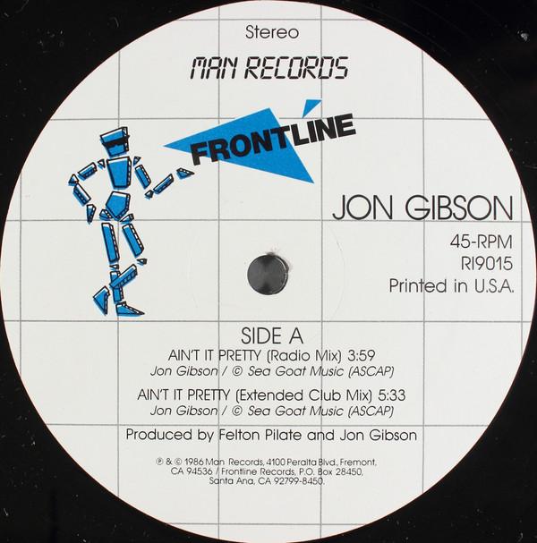 12inch Record JON GIBSON - Ain't It Pretty RI9015 Man Records 1986 US Rap & Hip-Hop/R&B Used