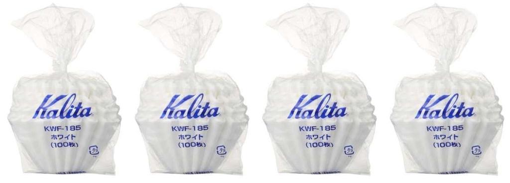 Kalita Wave Filter for 100 Filters KWF-185, 100-Pack, White, #22212, 2-4 People,