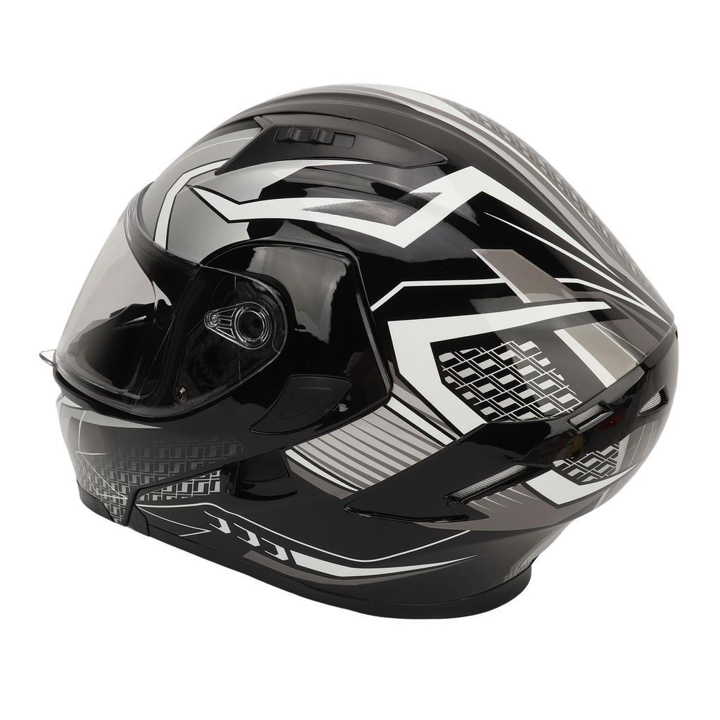 Мотоциклетный шлем-флип с очками, спойлером, дышащий, удобный шлем для езды на скутере, мотоцикле, белый, L