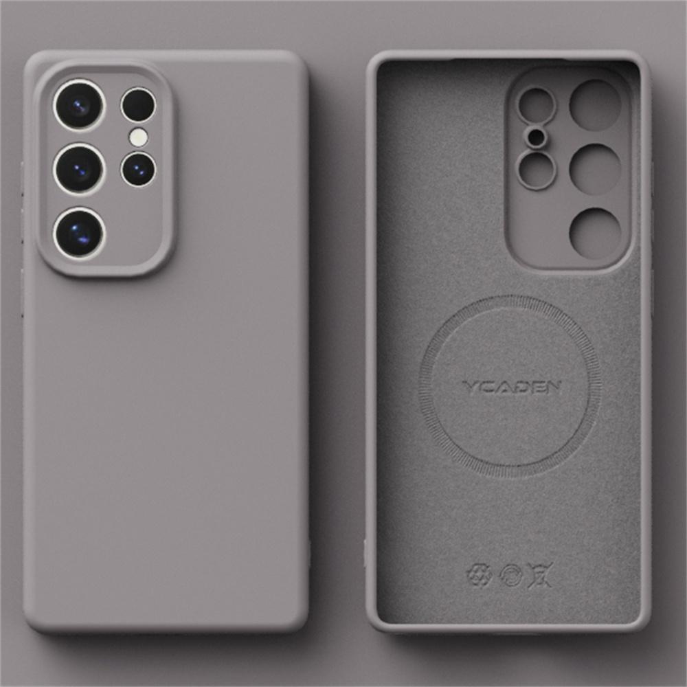 Магнитный чехол для Magsafe Беспроводной чехол для зарядки для S24 Ultra Plus S23 S22 Ultra Plus Ударопрочная Надежная защита Мягкий чехол