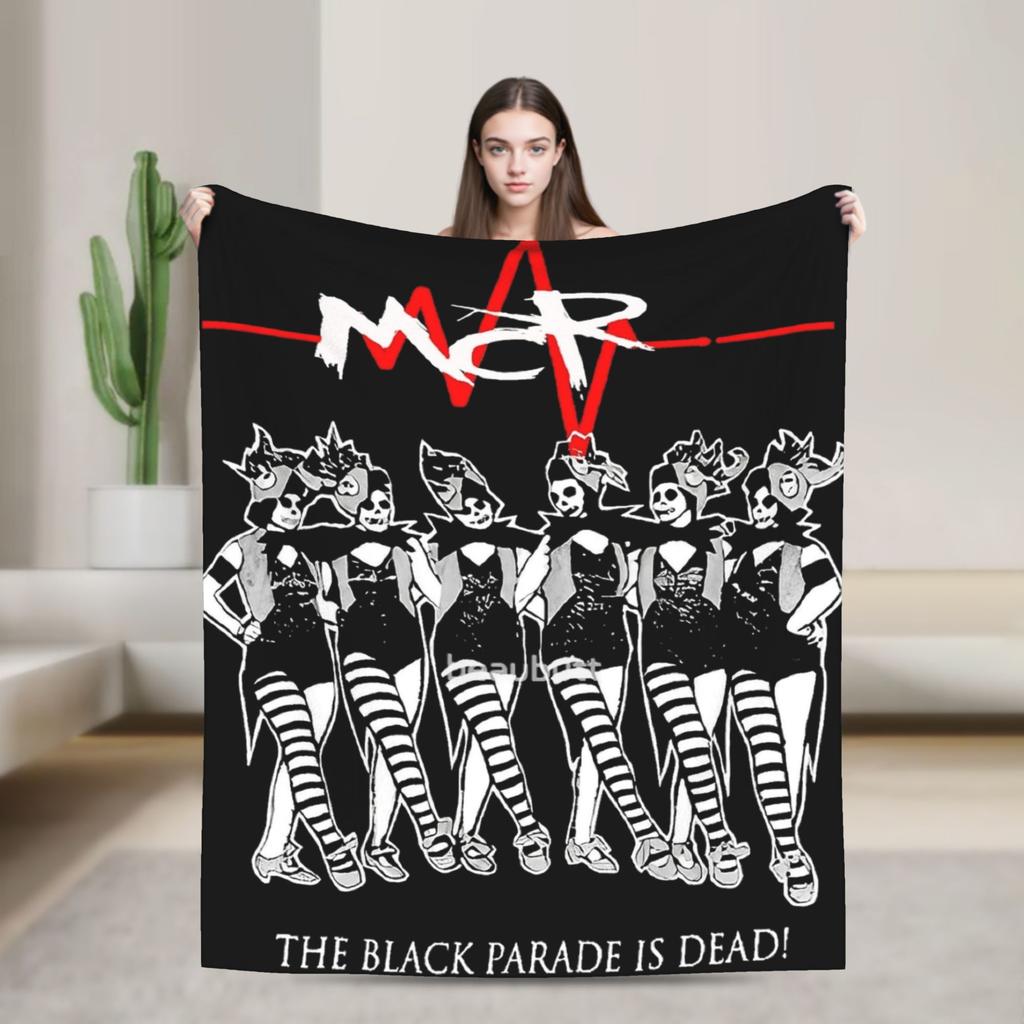 Пледы с изображением группы My Chemical Romance Рок-альбомы Шерстяные Забавные Теплые Пледы для Спальни Гостиной Весна Осень