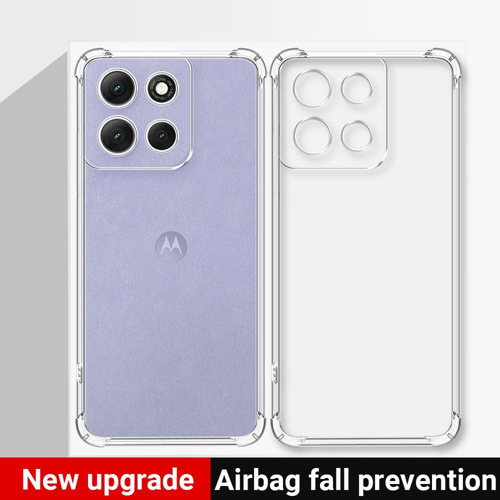 Для Moto G86 Power G67 Power Чехол Силиконовый Мягкий Чехол для Телефона Для Motorola G56 Moto G86 G06 Прозрачный Защитный Чехол с Подушкой Безопасности