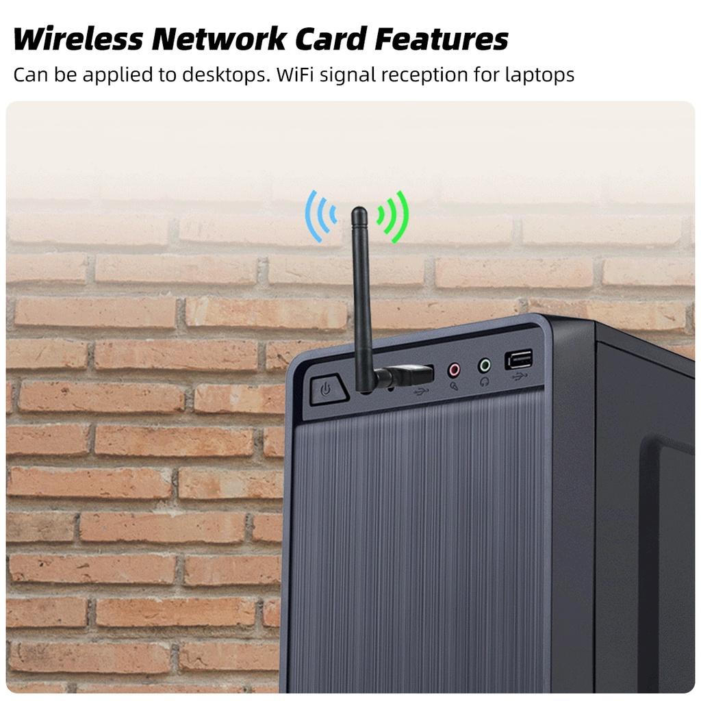 FONKEN 2 в 1 Bluetooth 5.0 Wi-Fi USB-адаптер 600 Мбит/с Сетевая карта Двухдиапазонная антенна 2,4 ГГц и 5,8 ГГц Ethernet для ПК Wi-Fi Windows/MAC OS