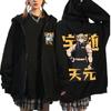 Hot Anime Demon Slayer Hoodies Uzui Tengen Print Zip Up Hoodies Kimetsu No Yaiba Manga Graphic Sweatshirt Harajuku Zipper Jacket
