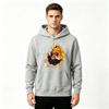 Men Anime Print Pullover Hoodie Casual Flame Character Long Sleeve Sweatshirt