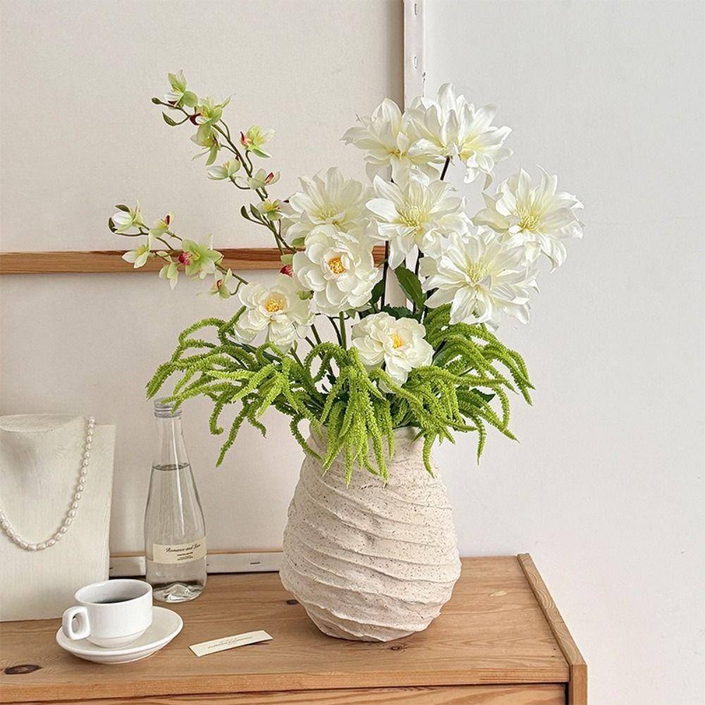 Green Artificial Plants Silicone Simulated Green Plant Lifelike Palm Vine Home Decor