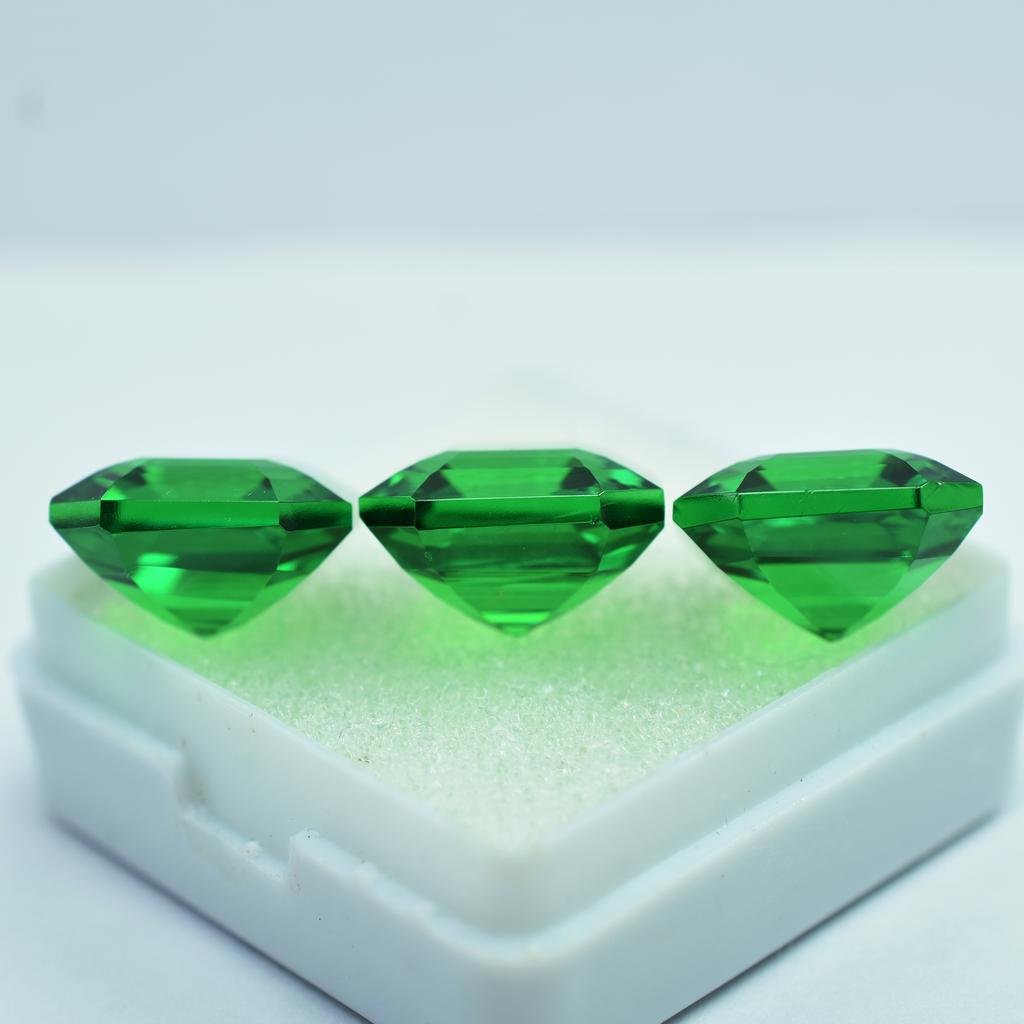 30 Ct Tsavorite Green Garnet Loose Gemstone, Square Cut Birthday Gift Stone |