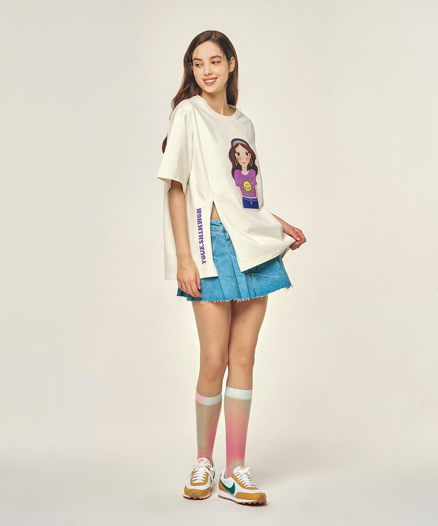 Футболка Yugsimwon с боковым разрезом F Luna