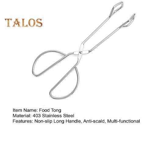 Щипцы для ножниц для еды, нержавеющая сталь, нескользящая длинная ручка, защита от ожогов, многофункциональный стейк, хлеб, карбон, зажим для сервировки, зажим для гриля, кухонные принадлежности для барбекю