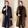 Golden Mink Fur Long Coat High Quality Warm Thick Fashion Winter Jacket