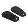 2Pcs Universal Car Bonnet Decorative Lock Sticker Auto Hood Decal Stickers (Black Carbon Fiber)