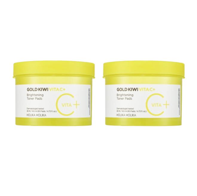HOLIKA HOLIKA Gold Kiwi Vita C+ Осветляющий уход за кожей  (Тонер 150 мл, сыворотка 45 мл, тонер-диски 80 листов) (12 вариантов)