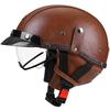 Ретро Мотошлем Одобрен DOT Встроенные Солнцезащитные Очки Casco Moto Шлем Съемная Внутренняя Подкладка Винтажный Немецкий Половинчатый Шлем